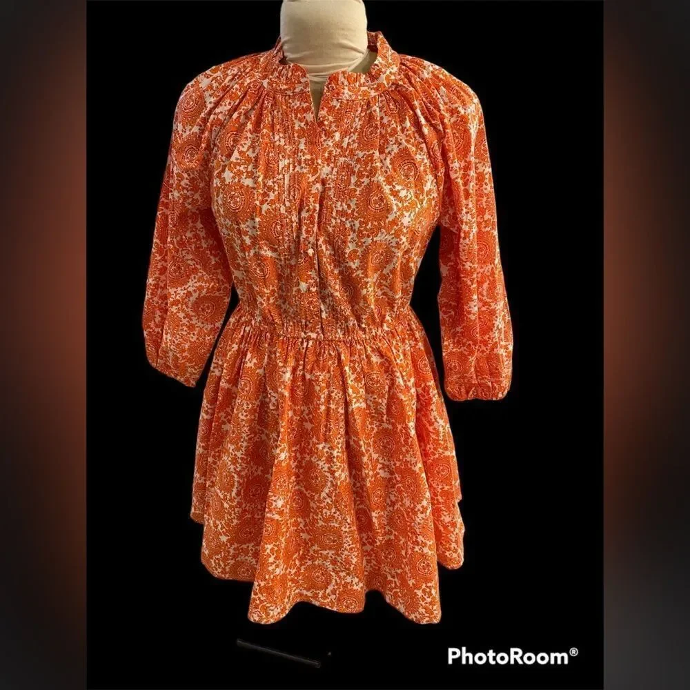 J.Crew Ruffle Collar Dress in Cotton Poplin Floral Bouquet Size S